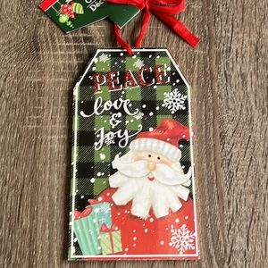 NWT Christmas House Ornament Santa Claus Door Hanger/Tree Ornament